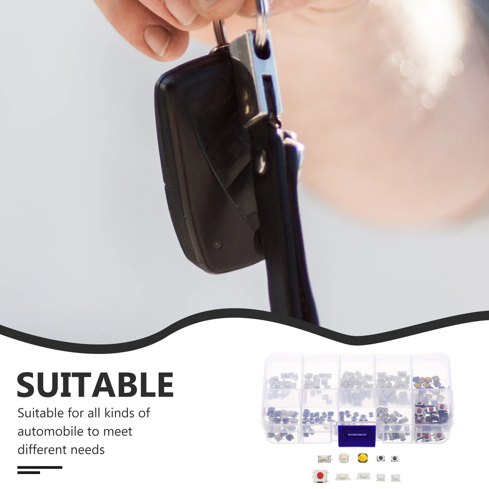 200 قطعة زر التحكم عن بعد للسيارات التبديل مجموعة مايكرو لحظة دفع أزرار مفتاح السيارة فوب استبدال أجزاء الدائرة الكهربائية #6