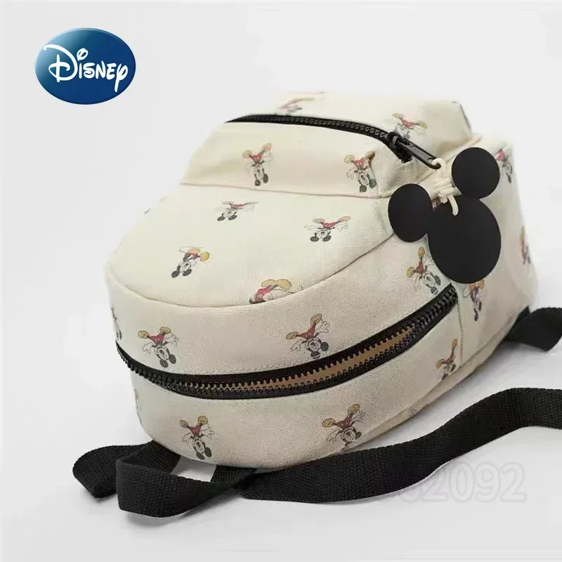 Disney Mickey New Children's Backpack Canvas Fashion Children's Schoolbag Mini Cartoon Casual Lightweight Children's Backpack