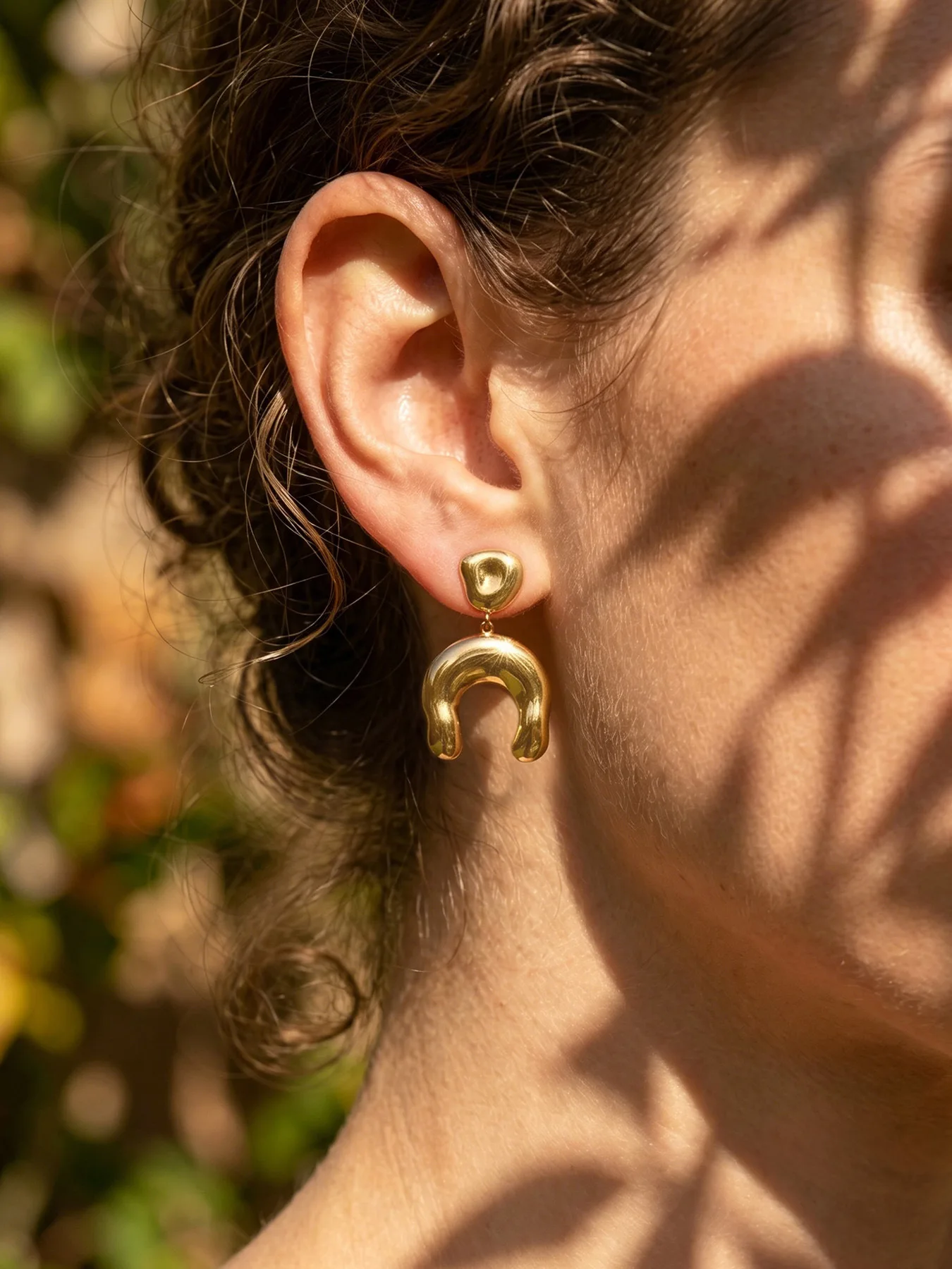 Fächerförmige Muschel-Ohrringe für Damen 316L Edelstahl 18K Vergoldet Französischer Stil Wasserfest Nicht Verblassende Ohrstecker Schmuck – Detail 9