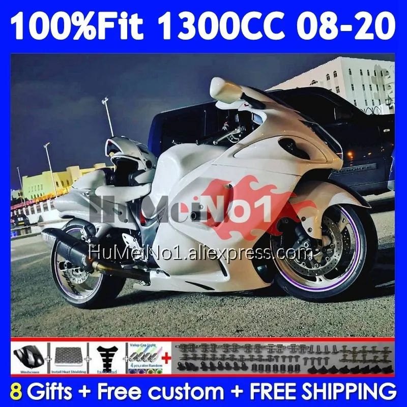 Fairing For SUZUKI Hayabusa GSXR-1300 GSXR White hot 1300 128No.304 GSXR1300 08 09 10 11 12 13 14 2015 2016 2017 2018 2019 2020