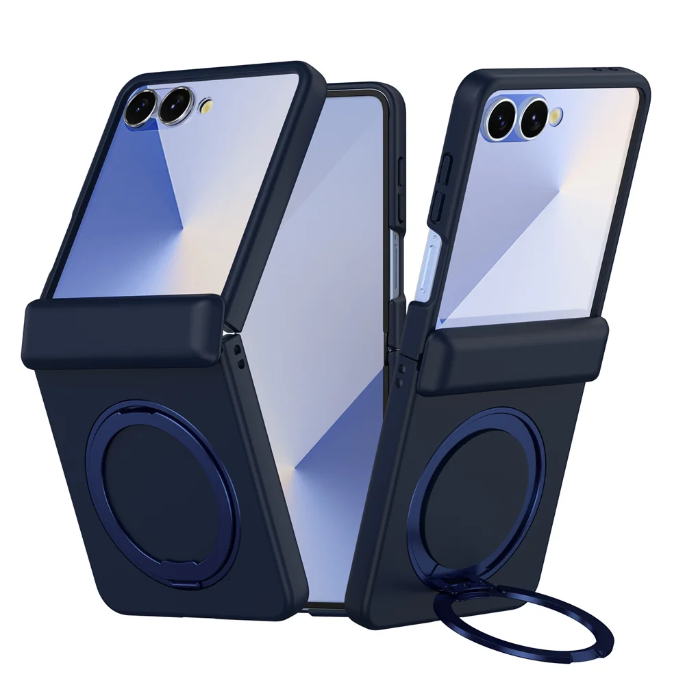 Magsafe対応 マグネット式 ヒンジ保護＆キックスタンド付き Samsung Galaxy Z Flip 7 6 5 4 3 Flip7 Flip6 Flip5 Flip4 5G用 スマホケース