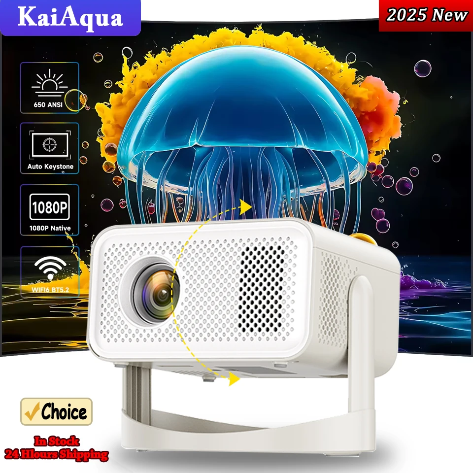 HT23 Mini Portable Projector 4K 1080P Native 1280*720P Android11 WIFI6 BT5.0 Auto Keystone Cinema Video Beam Projector HDMI