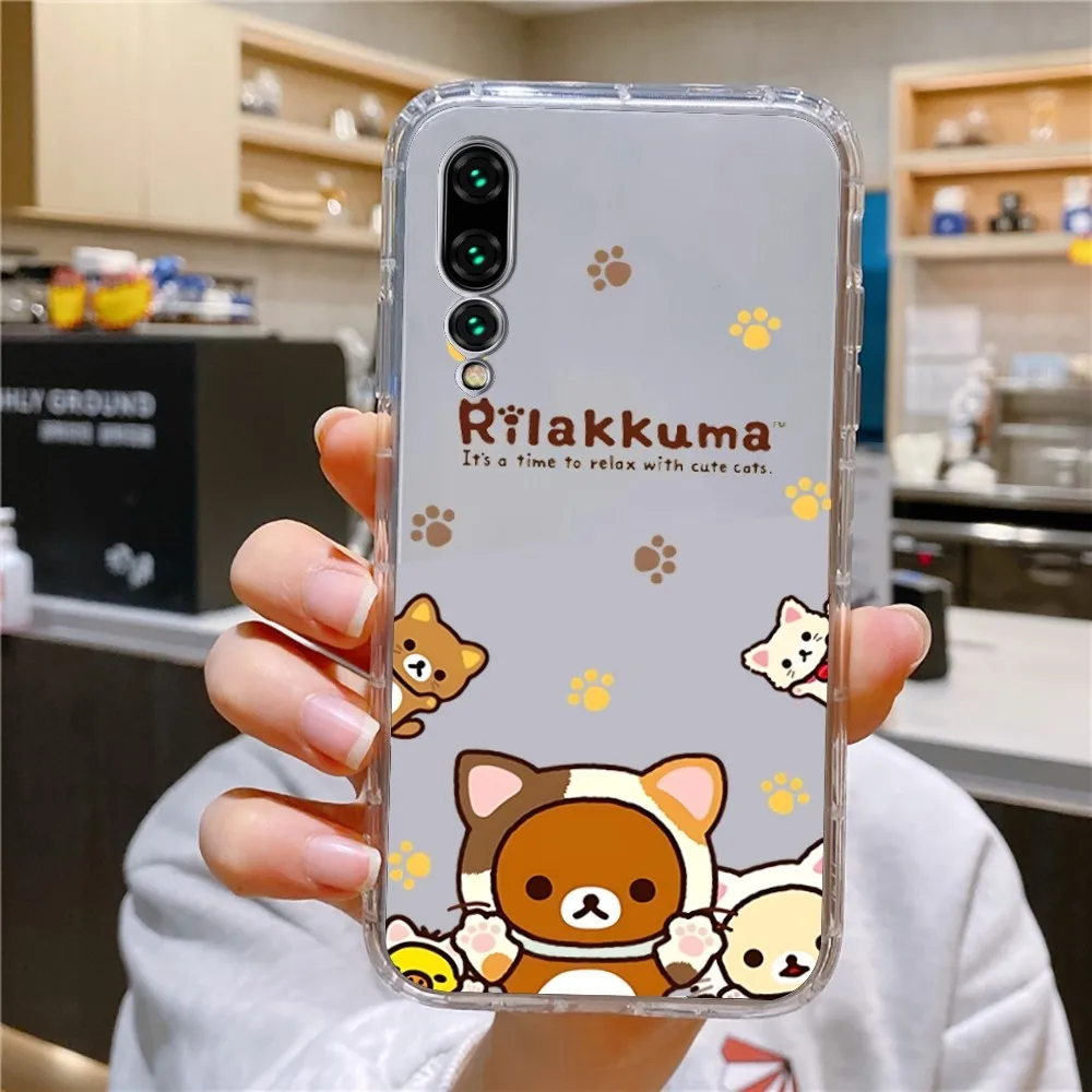 R-Rilakkuma Phone Case For Xiaomi 11 Redmi Note 11 5G 8T 9A 9 10T Note8Pro Note9 12SUltra Transparent Case