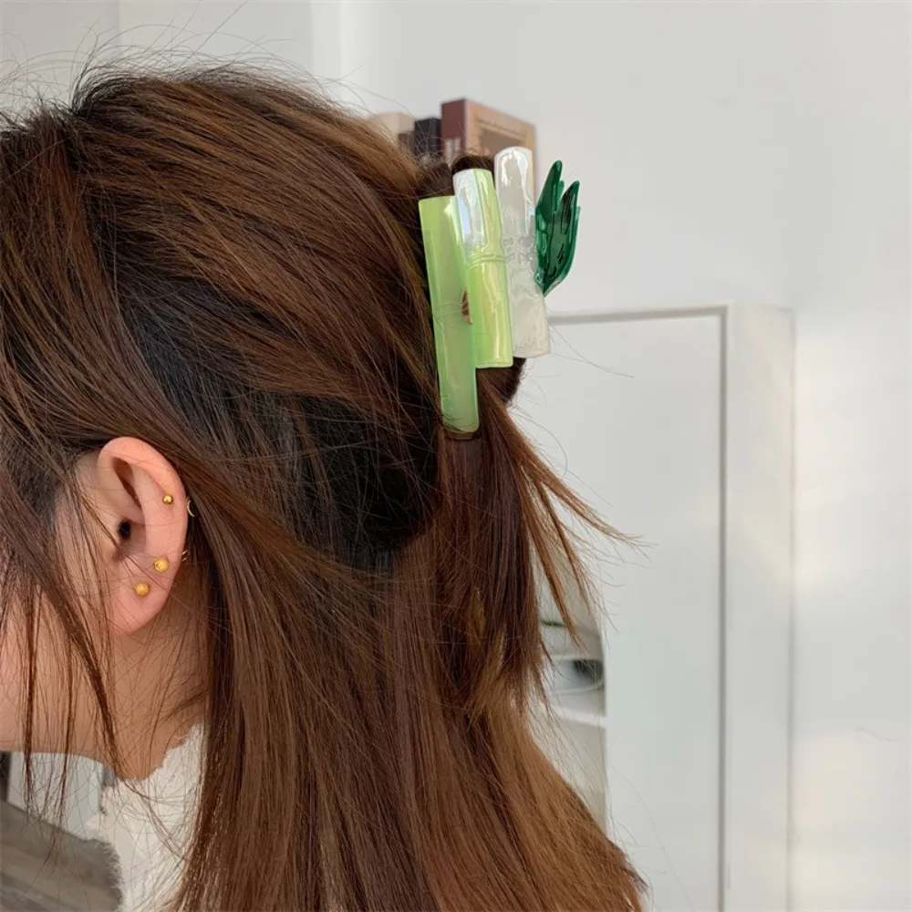 Clip de tiburón y fruta resistente al agua, garra para el pelo de ácido acético de estilo coreano, tocado de caña de azúcar, accesorios acrílicos para el cabello para verano