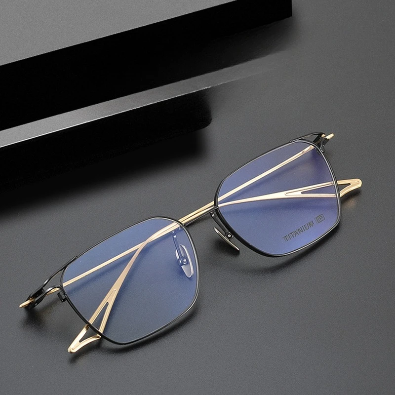 

Японские компьютерные очки ручной работы, мужские ACT-7, ультралегкие титановые мужские деловые квадратные очки с защитой от синего света, оправа для очков для близорукости