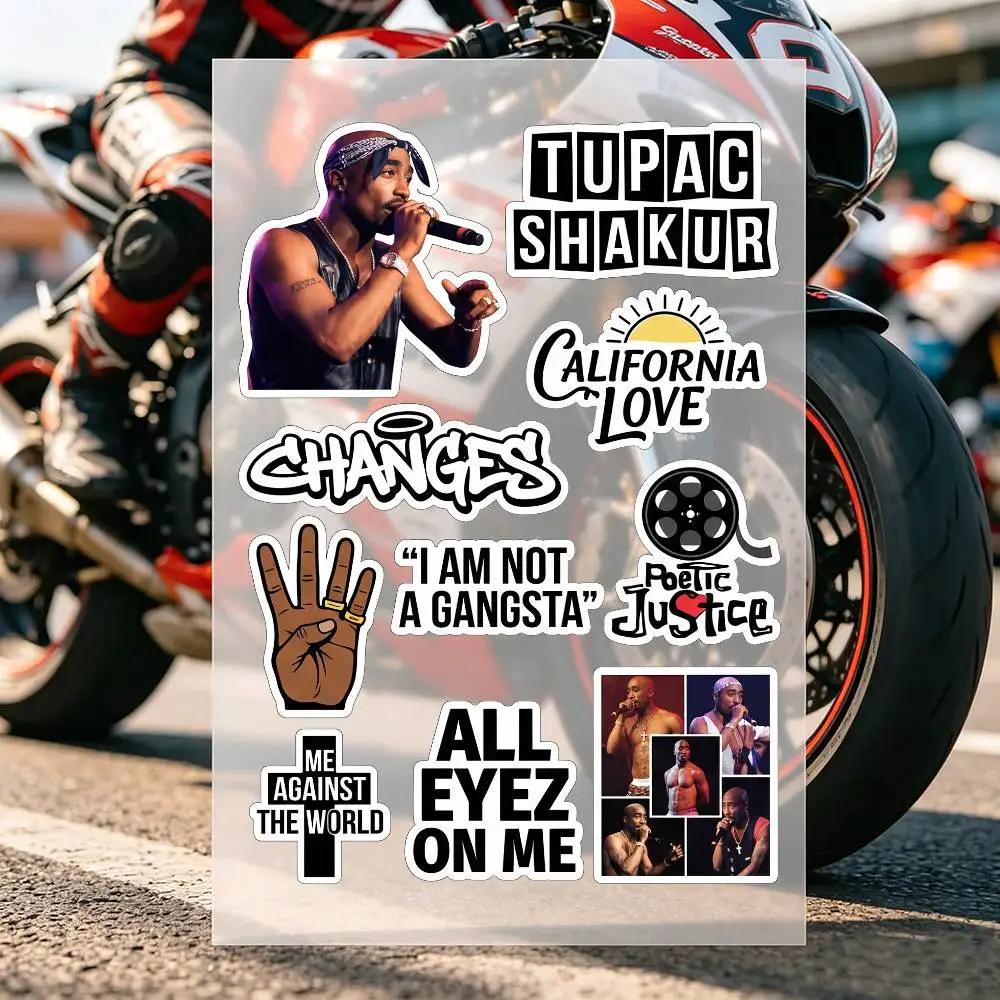 Rapper 2Pac T-Tupac Shaku Stickers Laptop Stickers Wall Stickers Easy-tear Stickers