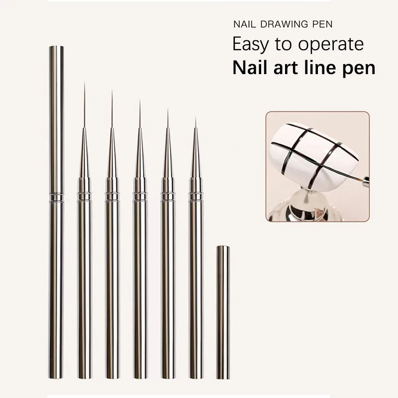 

1Pcs Nail Art Brushes French Nail Liner Pens 10/12/23mm Ultra-fine Long Wire Drawing Painting Manicure Tool