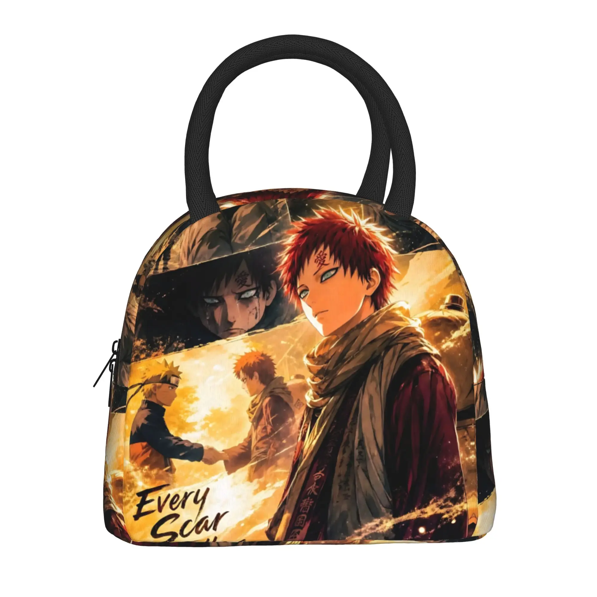 Naruto Anime Theme Handbag Insulated Lunch Bag Meal Pack Rice Bag  bolsa Student Bento Lunch Handbag