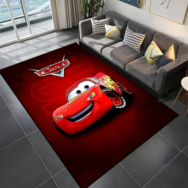 MINISO DISNEY Lightning Mc Queen Car Area Carpet for Home Living Room Children's Rugs Bedroom Sofa Doormat Kids Floor Mat Gift