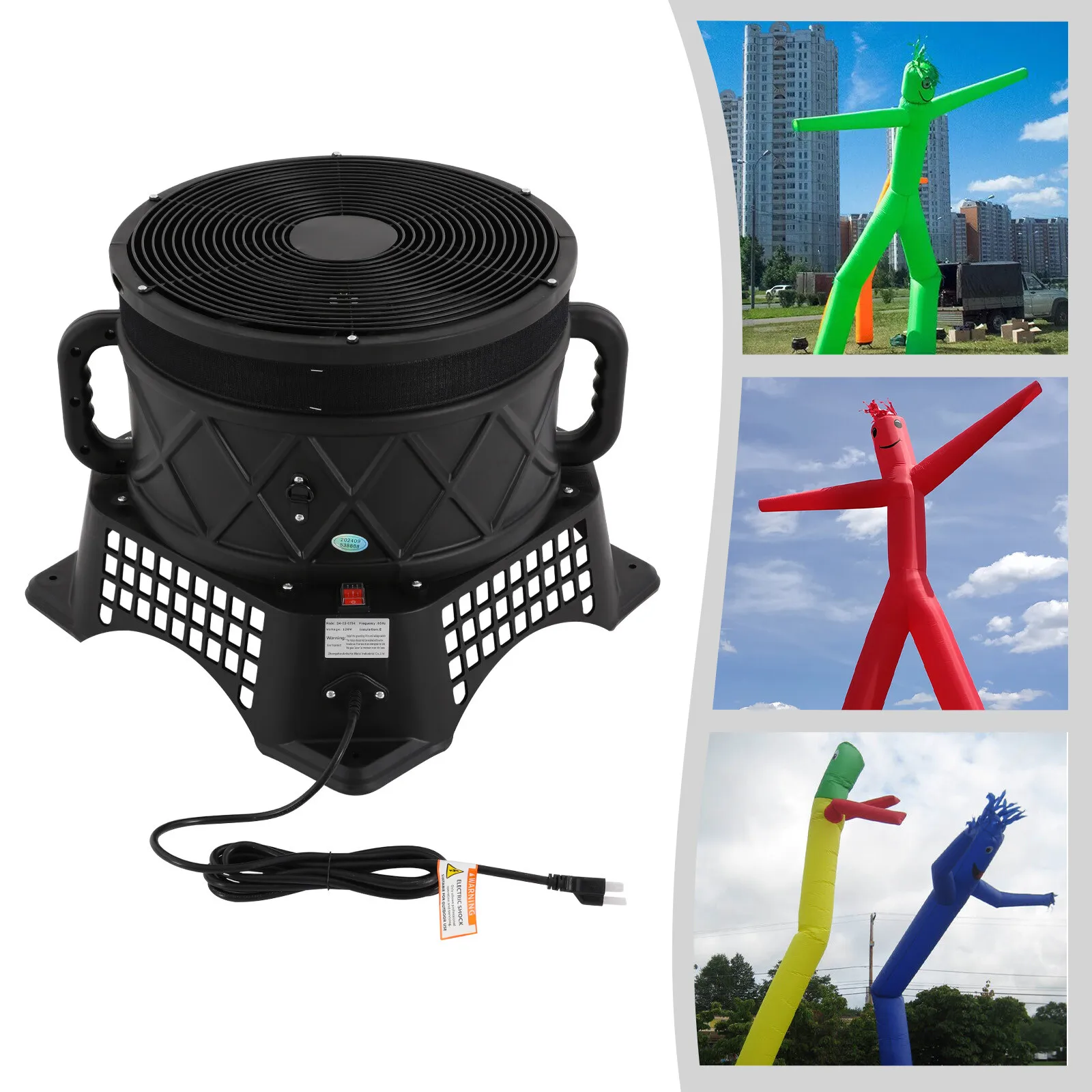 

Round Blower Fan for Inflatable Waving Puppet 3400RPM High Efficiency Airflow