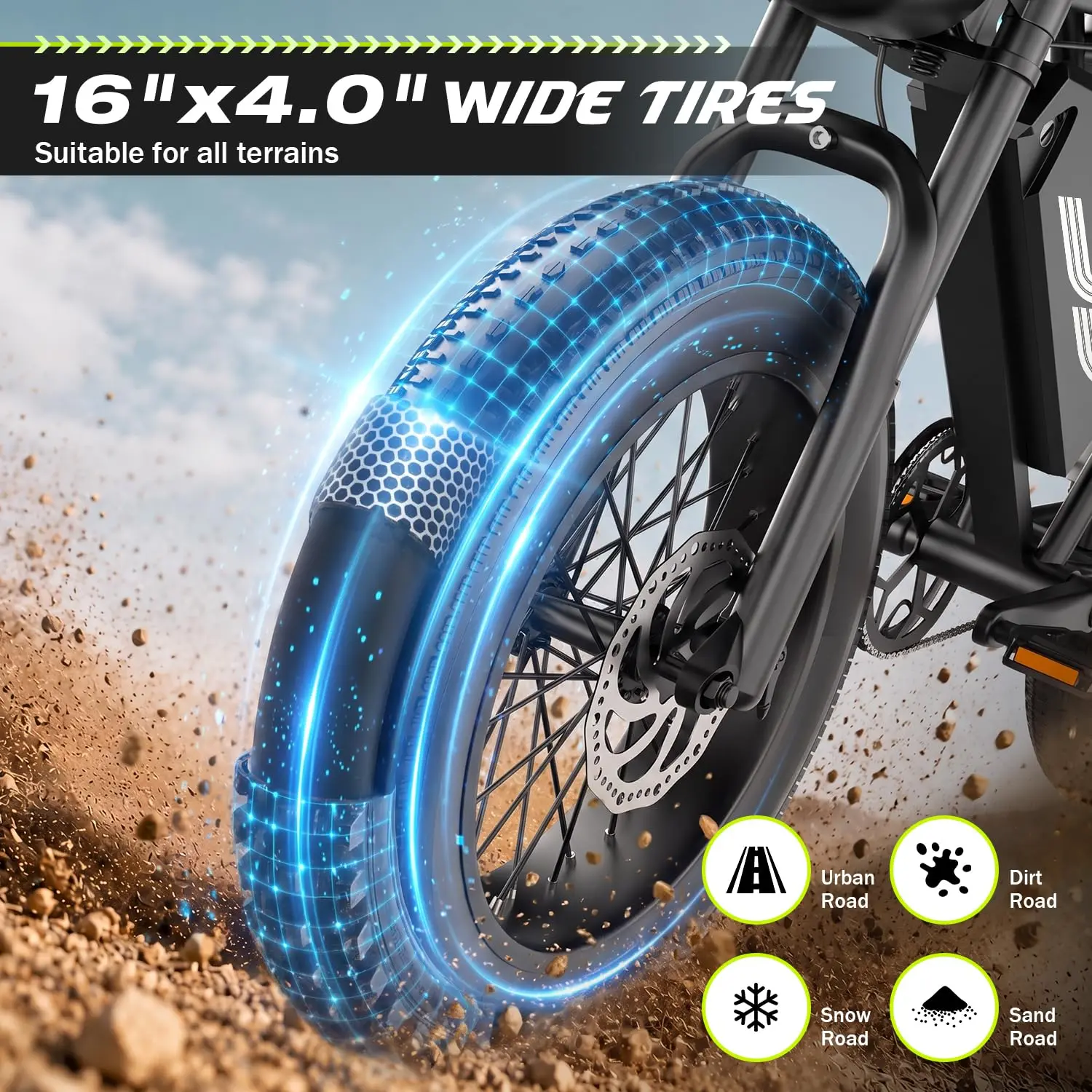 Adult Electric Bicycle 48V20Ah 2000W 28MPH 16