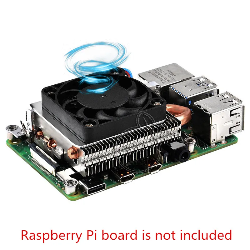 

New Raspberry Pi 4B 52Pi Ultra Thin Ice Tower Cooler CPU Cooling Fan Radiator Heatsink for Raspberry Pi 4 Model B