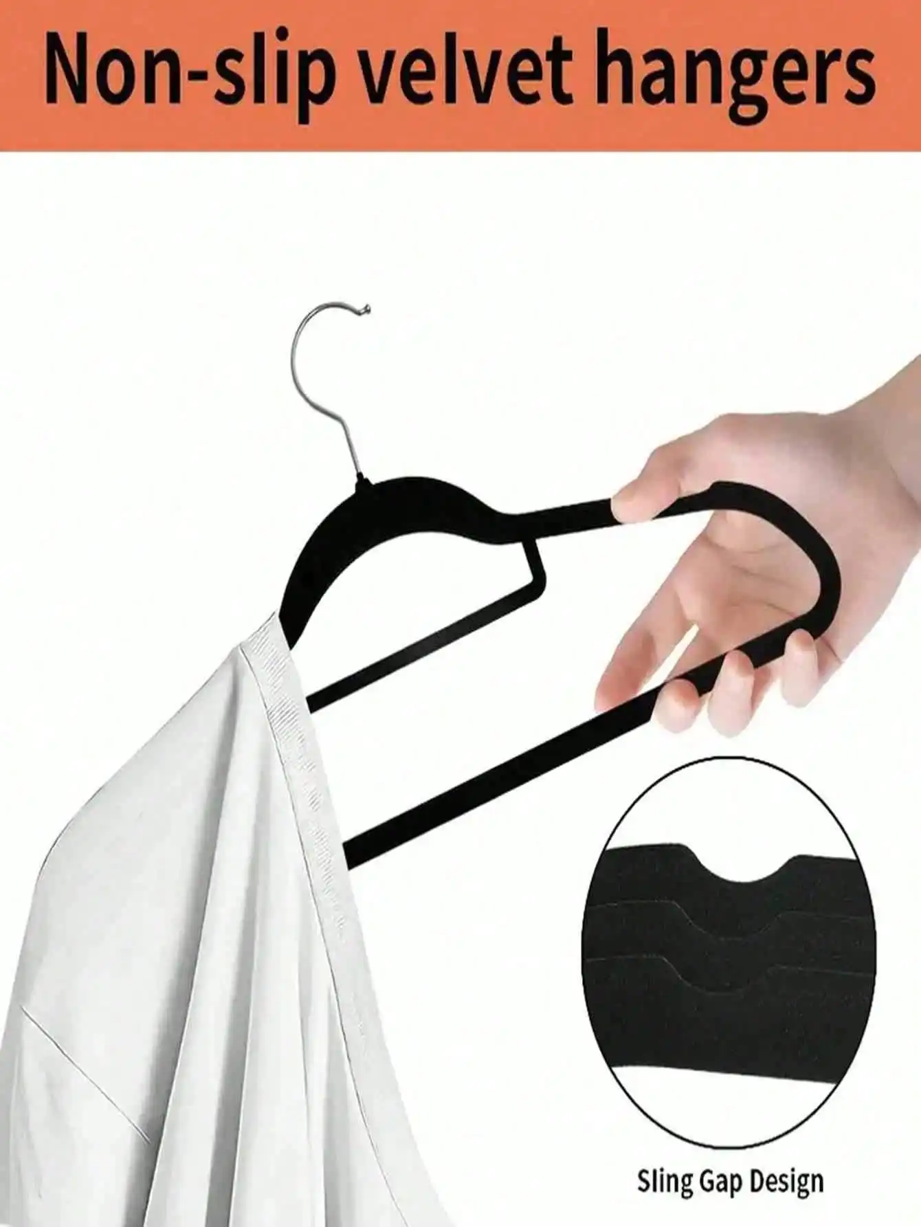 100 قطعة من الشماعات المخملية الفاخرة غير القابلة للانزلاق: سميكة موفرة للمساحة معززة للبدلات/معاطف الشتاء