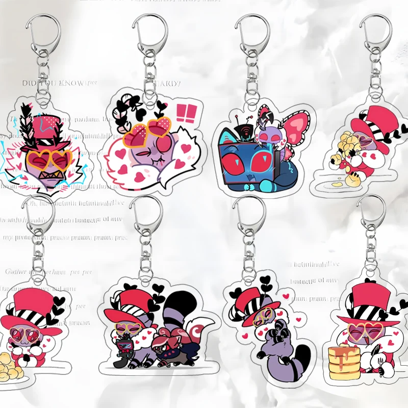 

Брелок из акрила Hazbin Hotel, подвеска для сумки Valentino Velvette, модель персонажей Vox, декоративный брелок ACG, подарок студенту на день рождения