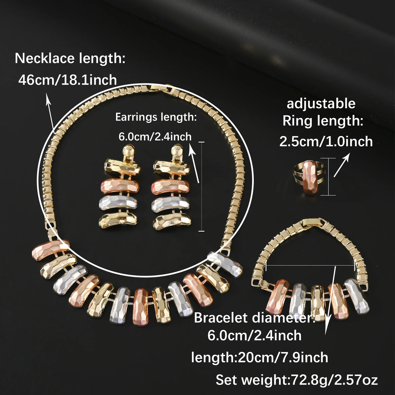 African Jewelry Sets Necklace Bracelet Colorful Earrings for Women Ring Charm Bridal Wedding Accessories