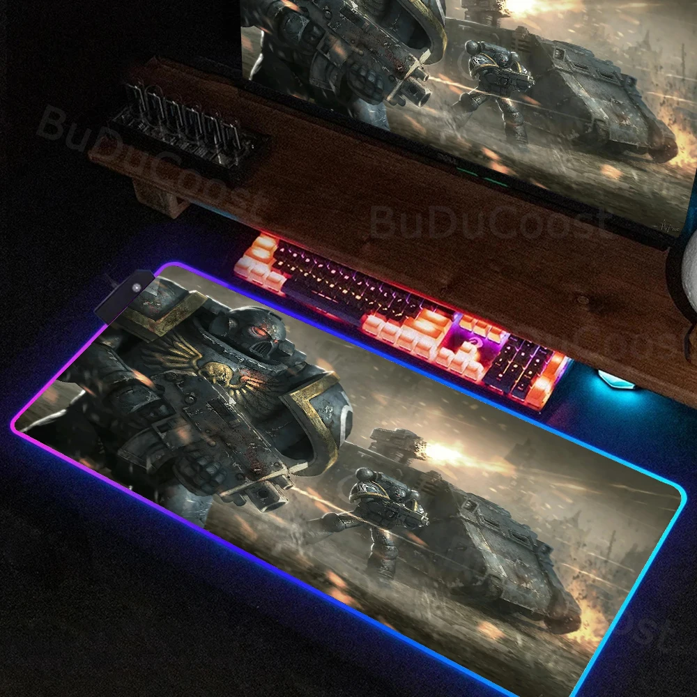 Best Sellers warhammer 40k Game Mouse Pad HD print 400x900cm mouse pad RGB backlight computer Large gaming accessories mouse pad