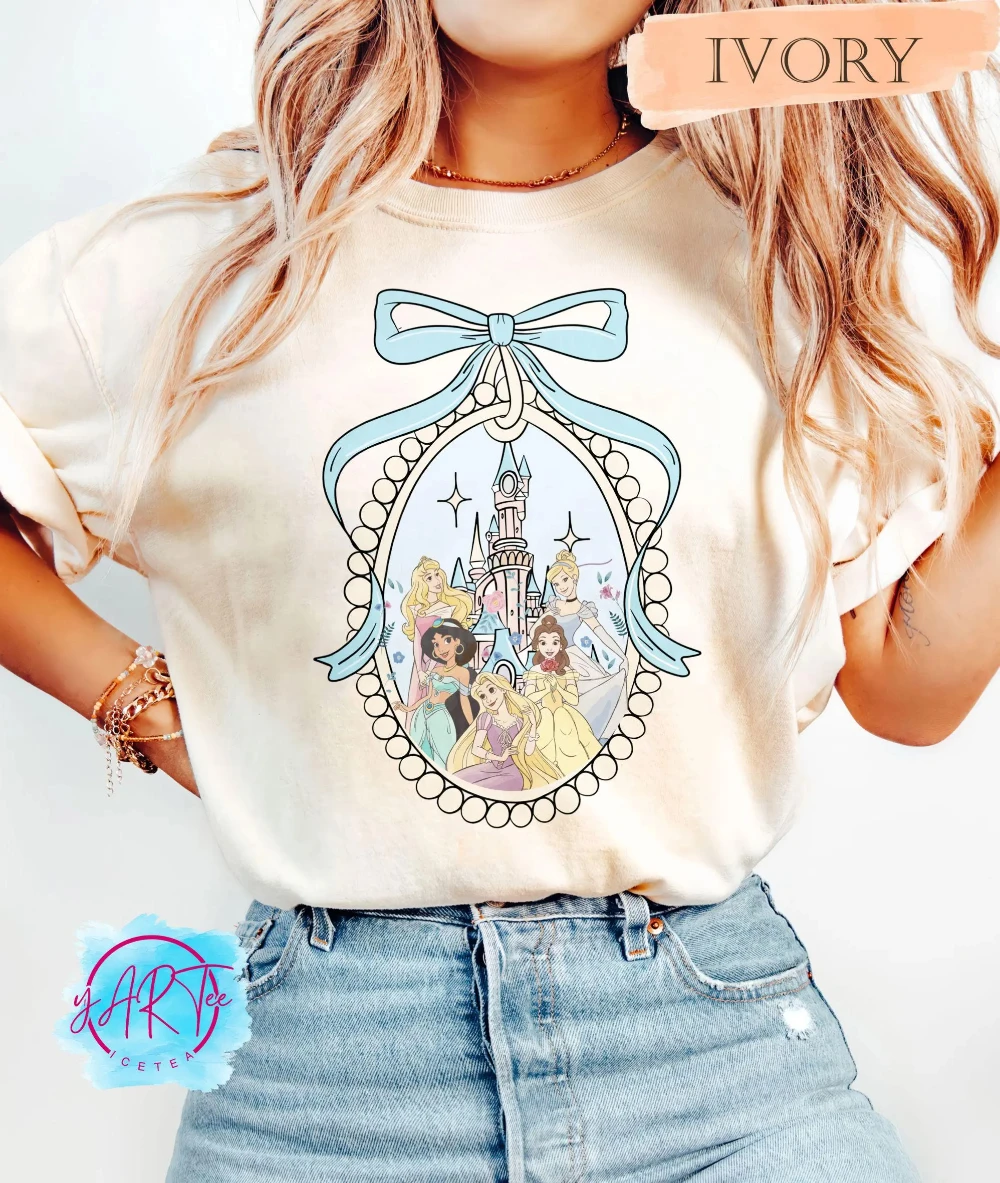 Camiseta de Princesa, Camiseta Retro de Princesa, Camiseta Estilo Vacaciones, Camiseta para Viajes Familiares, Camiseta de Princesa del Reino Mágico, Castillo Familiar