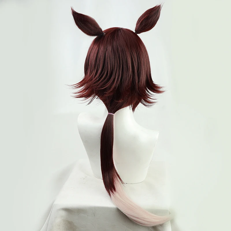 Uma Musume Pretty Derby Vodka Cosplay Wig Brown Red Anti Curling Role-playing Wig Synthetic Hair Heat-resistant Fiber - Image 3