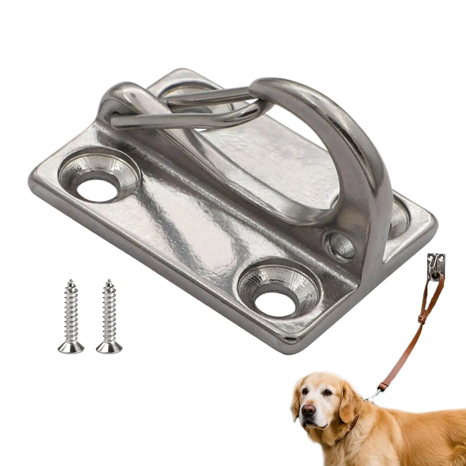 Dog Lead Rope Holder for Wall Wall Mounted Tie-Out Hooks for Large Dog Lead Rope Secure Escape-Proof Hanger for Indoor Outdoor