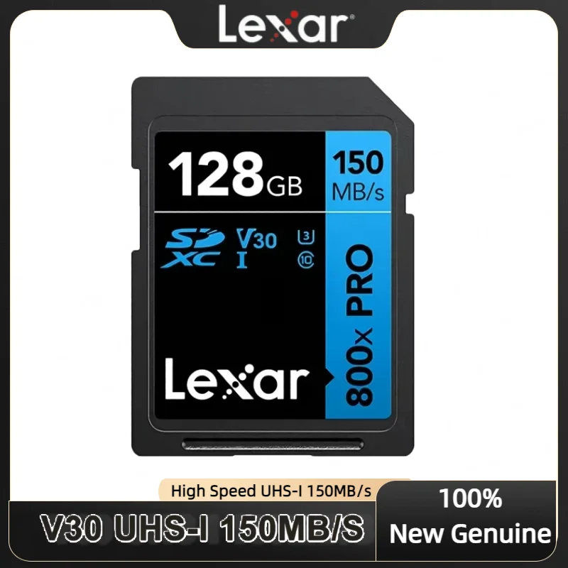 Lexar SD Card 800X Pro 128GB 64GB 32GB 256GB Memory Card Classe 10 3D 4K V30 Video High Speed UHS-I 150MB/s Card for Camera