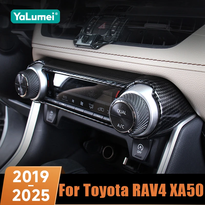 For Toyota RAV4 XA50 2019 2020 2021 2022 2023 2024 2025 Hybrid Car Center Console Air Conditioning AC Switch Button Panel Frame