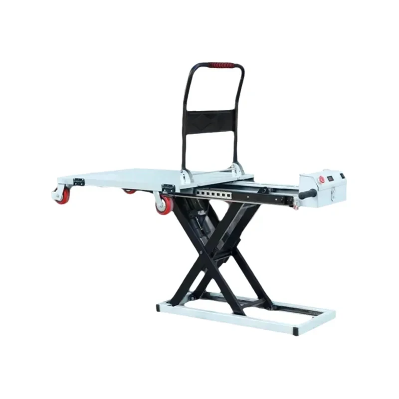 Portable Electric Hydraulic With Transport Scissor Lift Slide Mobile Push Flatbed Truck Platform