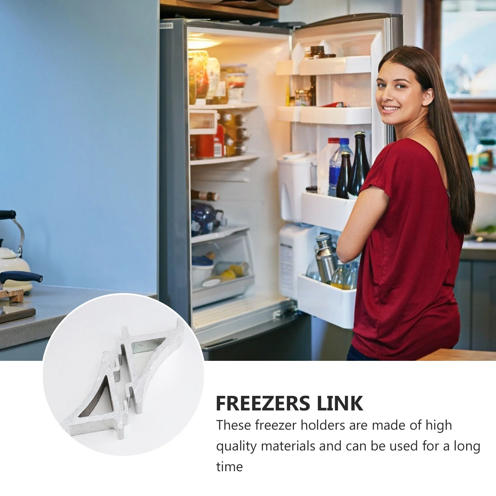 8 Pcs Freezer Shelf Clips Support Hooks Easy Install Refrigerator Cooler Accessories Curved Design Suitable Most