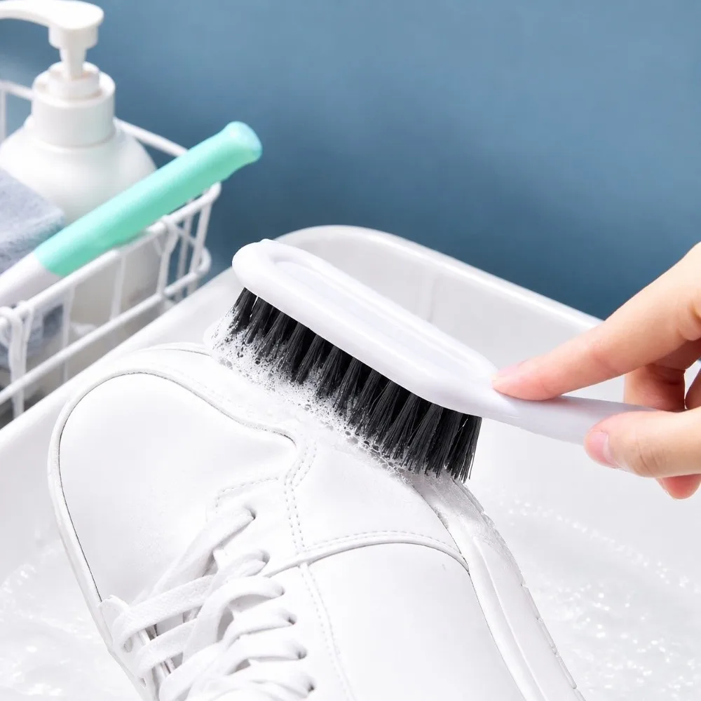 Durable Long-Handle Cleaning Brush Ergonomic Grip Stain Removal Hard-Bristled Brush Scrub Brush Kitchen & Bathroom