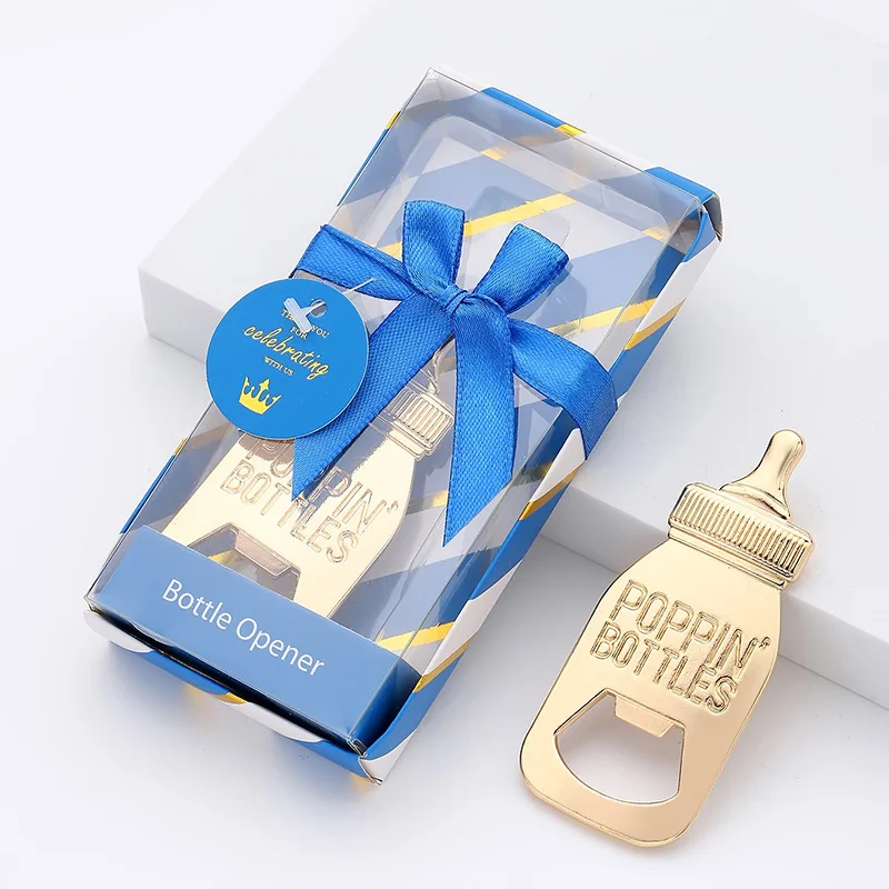 Bottle Opener for Baby's Full Moon, Blue Gift Box, European and American Party Gifts, Return Gift