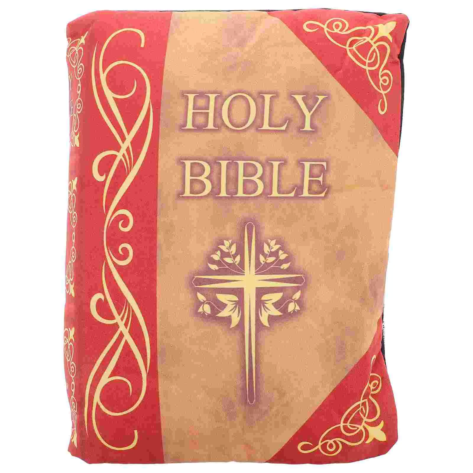 

Creative Bible Pillow Christmas Pillows for Bed Aesthetic Throw Holy Book Jesus Plush Decorate