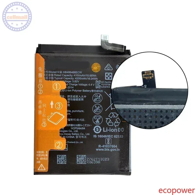 Battery HB486486ECW HB506390 HB566680EFW HB476490EEW HB4966A2EGW For Huawei P30 Pro/ Mate 20 Pro 50 Pro/Magic 3 Pro/Play 50 Plus