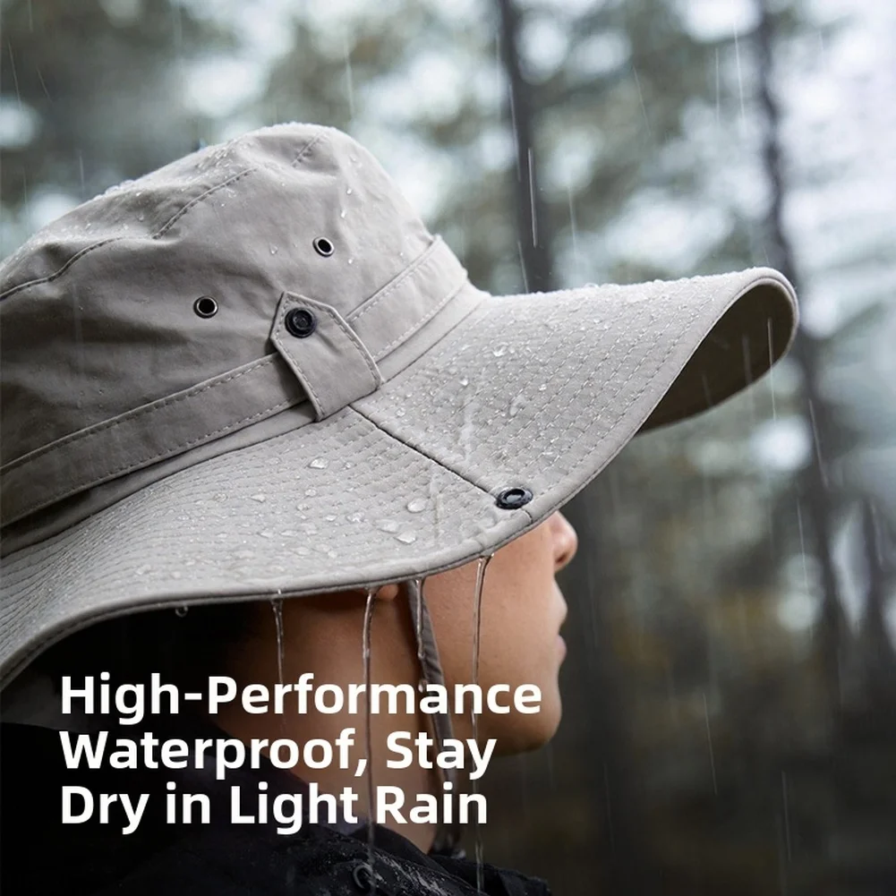 

Unisex Summer UPF Sun Hat Wide Brim Hat Waterproof Quick-drying Hat Bucket Hats Breathable Sun Hat With Neck Flap Outdoor Parts