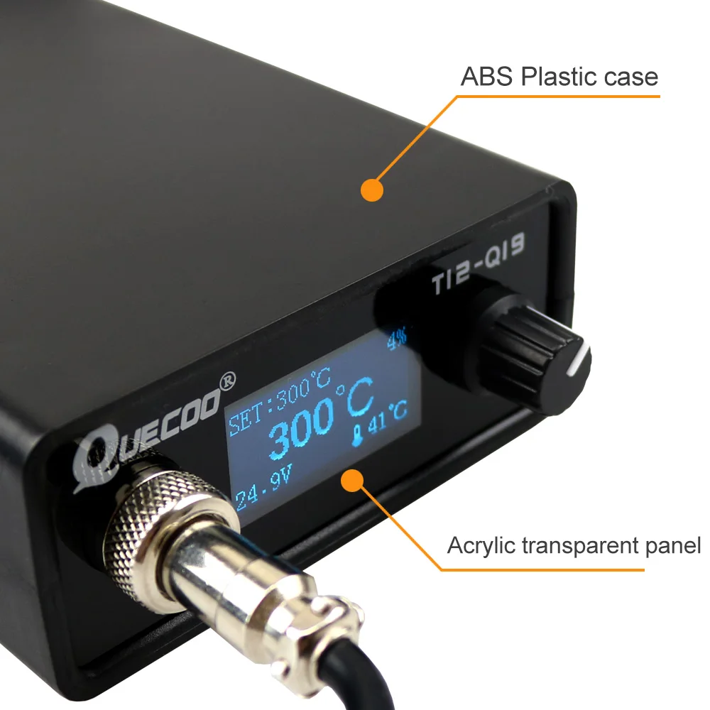 OLED T12-Q19 Löten Station Elektronische kompatibel AC/DC power mit T12-907 Kunststoff griff und T12 eisen tipps ohne powerplug