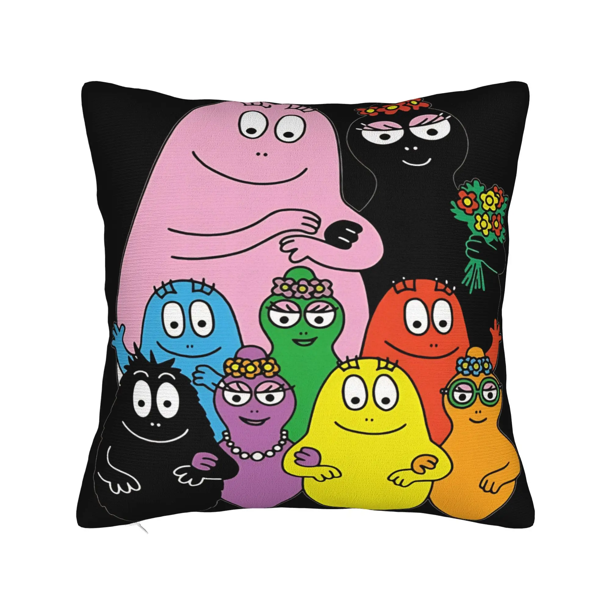 Barbapapas Pillow Case  Custom Pillow Cover Retro Trendy Pillowcases For Sofa Home Decoration