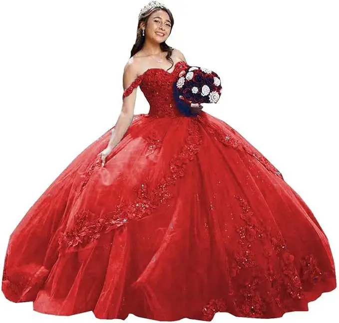 Colorful gauze vocal solo dress, multi-color three-dimensional flower high-end feeling, fluffy skirt, trailing heavy industry pe