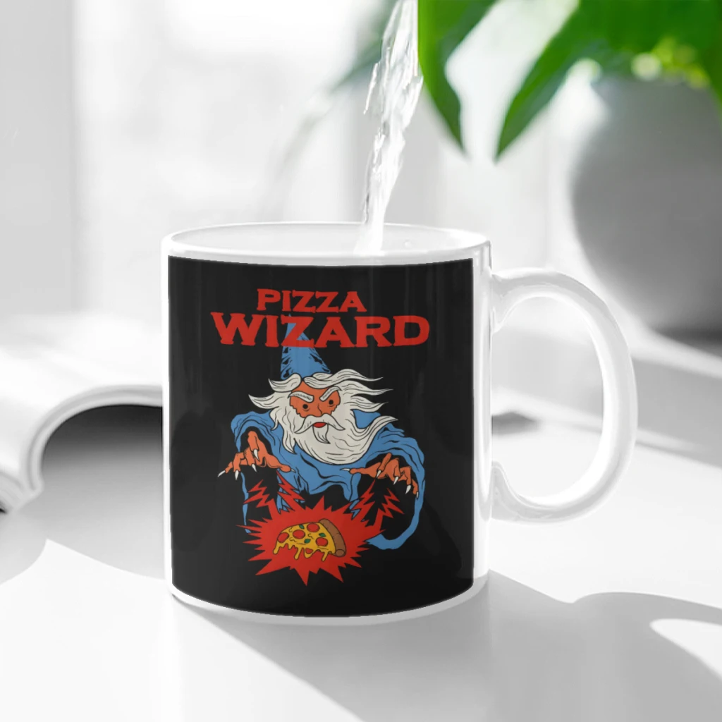 

Pizza Wizard Ceramic Cup Coffee Oatmeal Breakfast Cup Creative Personality Mug
