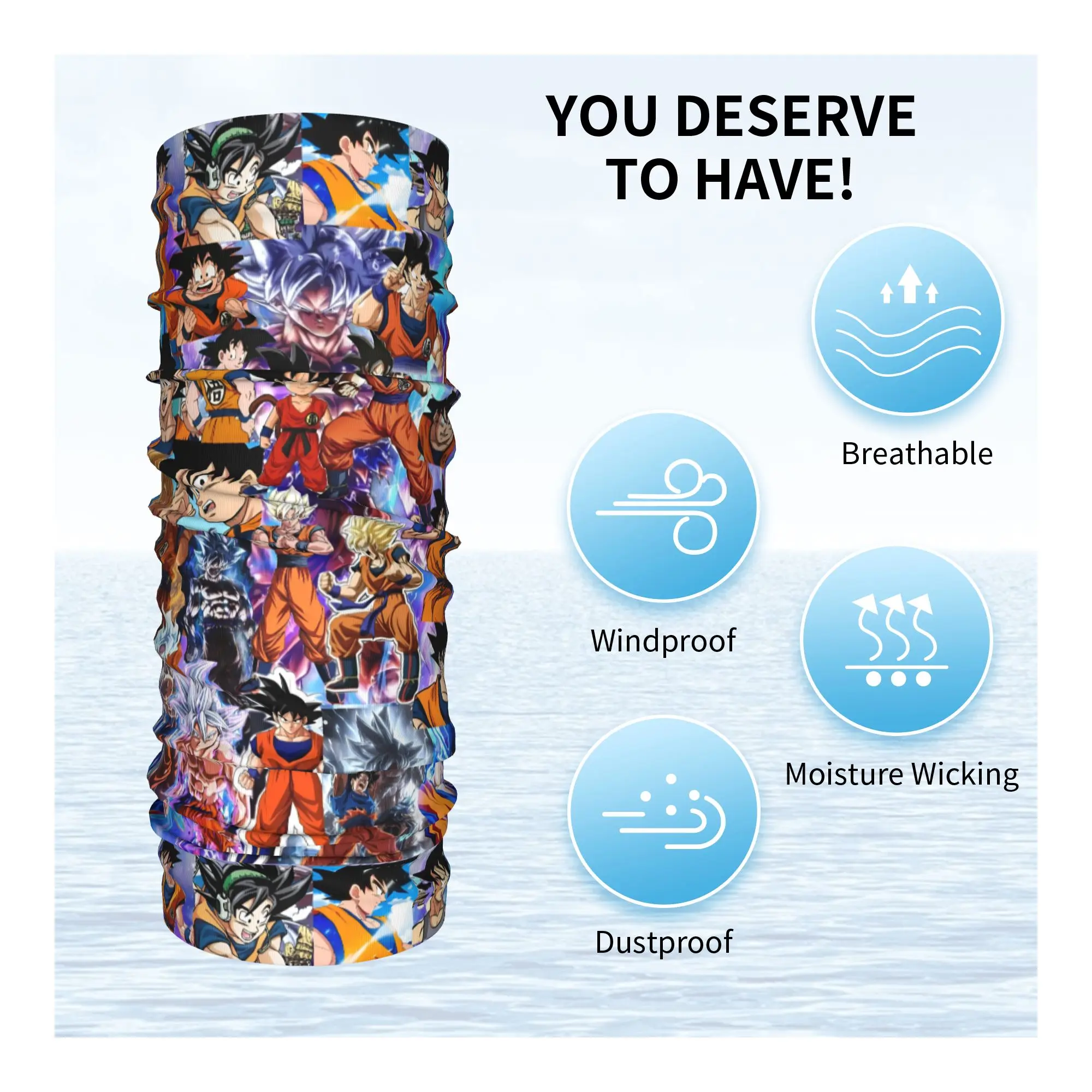 Dragon Ball Z Karakters Bandana Nekwarmer Heren Dames Winter Ski Wandelen Sjaal Gaiter Gezichtsbedekking