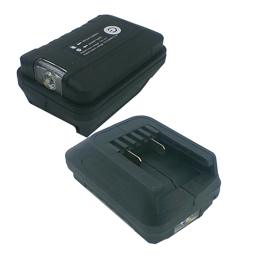 LED Torch Battery Adapter For Worx 20V 4Pin WA3530 WA3551 WA3553 USB Charging Port Converter For Power Tools