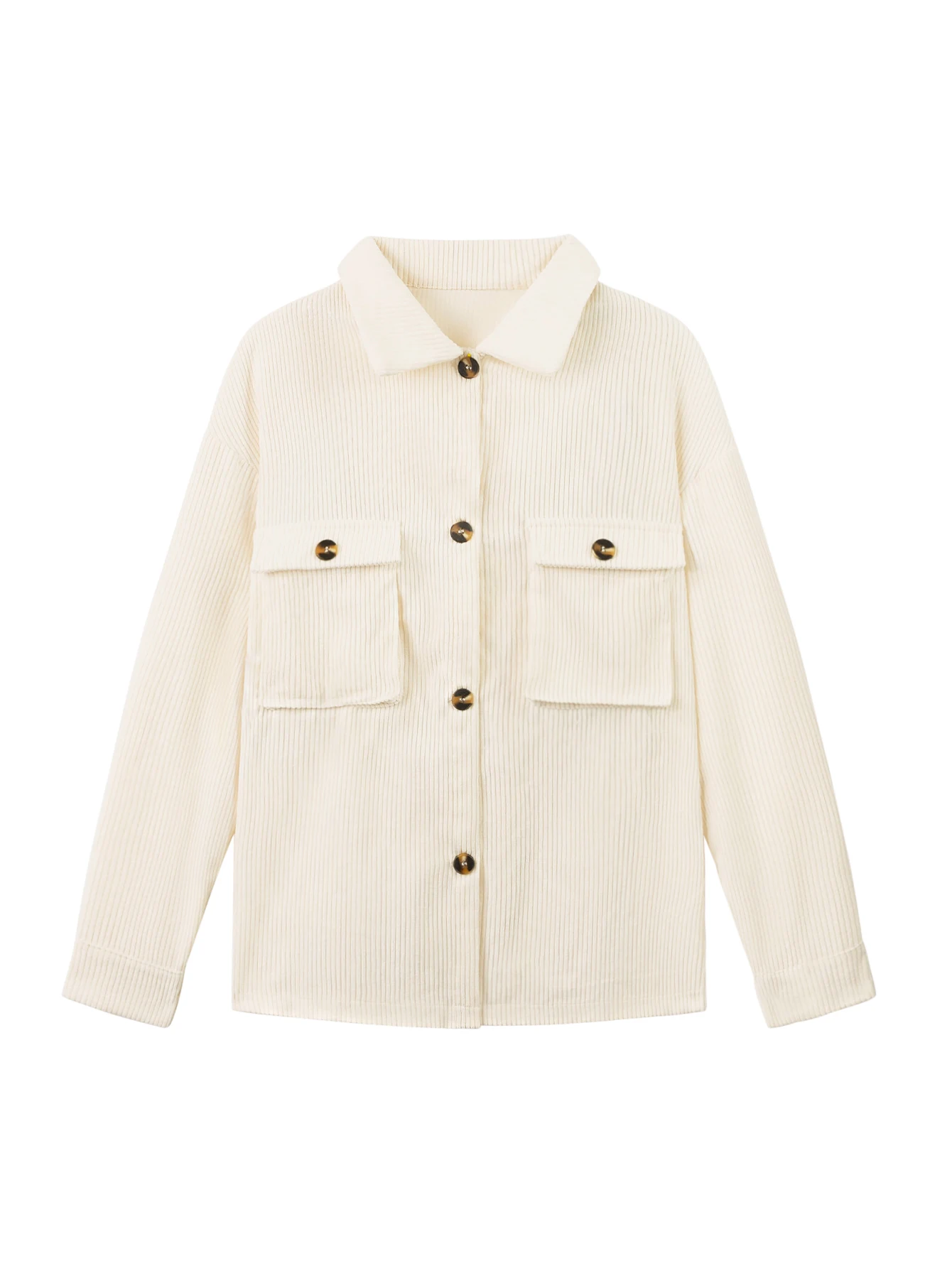 

Женская осенне-зимняя французская вельветовая куртка с карманами и заниженными плечами