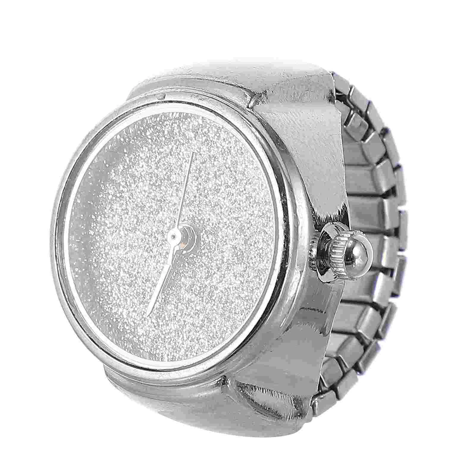 

Finger Watch with Rhinestone Ring Mens Jewellery and Women Movement Watches for