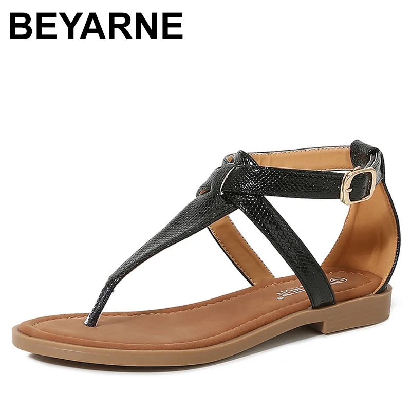 Flat Sandals For Woman Shoes Fashion Casual Flip Flops Ladies Summer Beach Shoes Ankle Strap Gladiator Sandals Plus Size