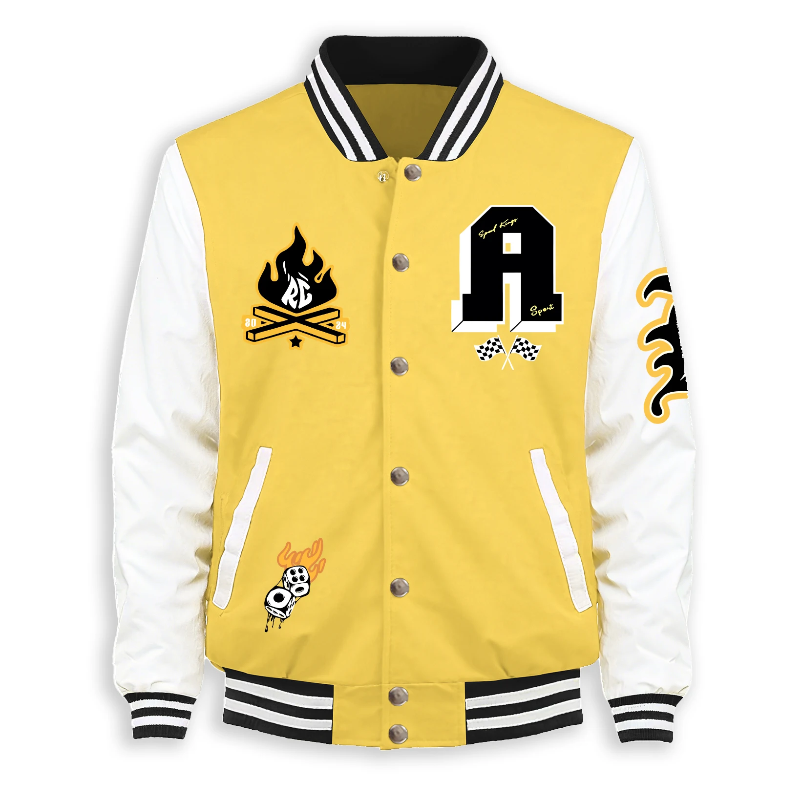 

Мужской бейсбольный трикотаж с принтом, свободные повседневные куртки, уличные флисовые топы на пуговицах, модная одежда для мужчин