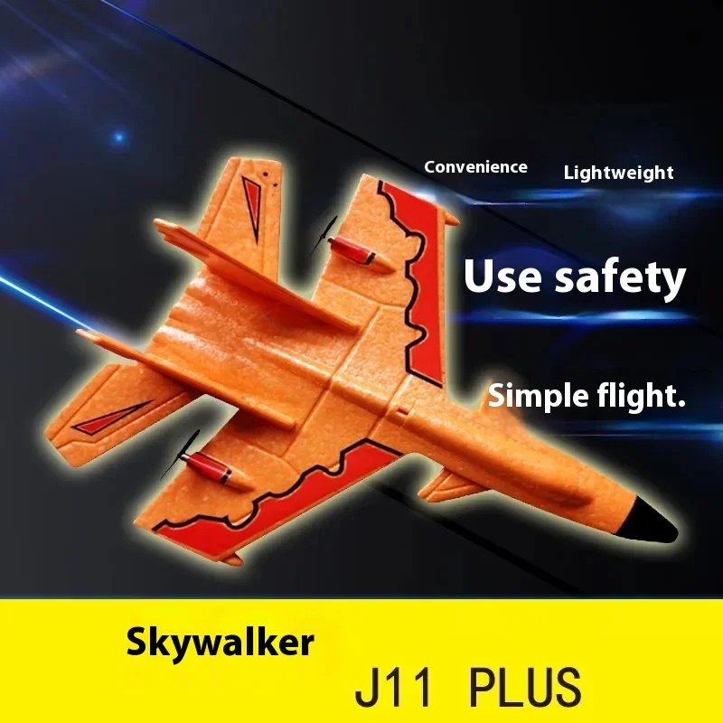 Toy Aircraft J11-plus Sea Land And Air Model Aircraft Electric Remote Control Resistant Small Fighter Abs Paddle Power Foot