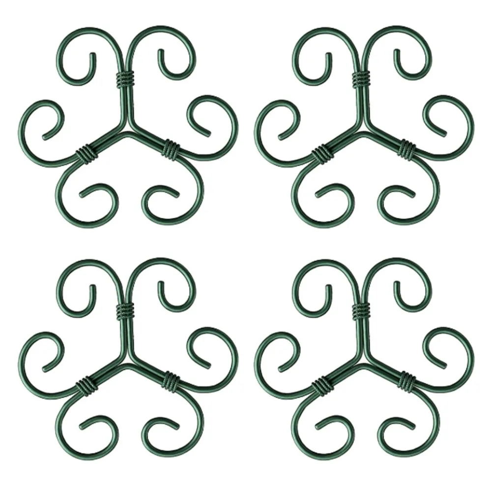 4 Piece Stainless Steel Monstera Support Kit with Green Binding Tape for Indoor Plant Training and for stem Positioning