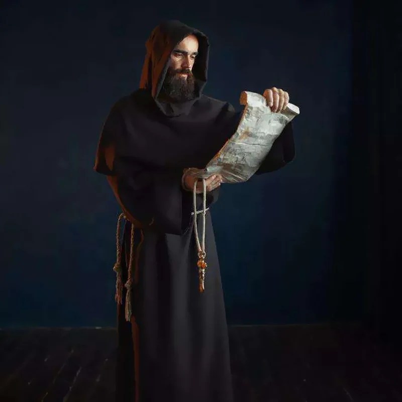 JiaMei القرون الوسطى الراهب معالج تأثيري حلي لوهوين الموت الله رداء دور بلانغ الملابس النسائية المرحلة العرقية زي #2