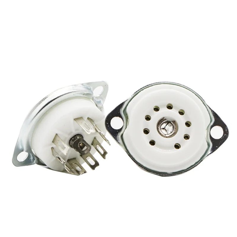 ABMF-真空管シャーシマウント 9Pin ソケットベース 10 個 12AX7 ECC82 6922 EL84 6DJ8 12AU7 12AT7 オーディオギター管