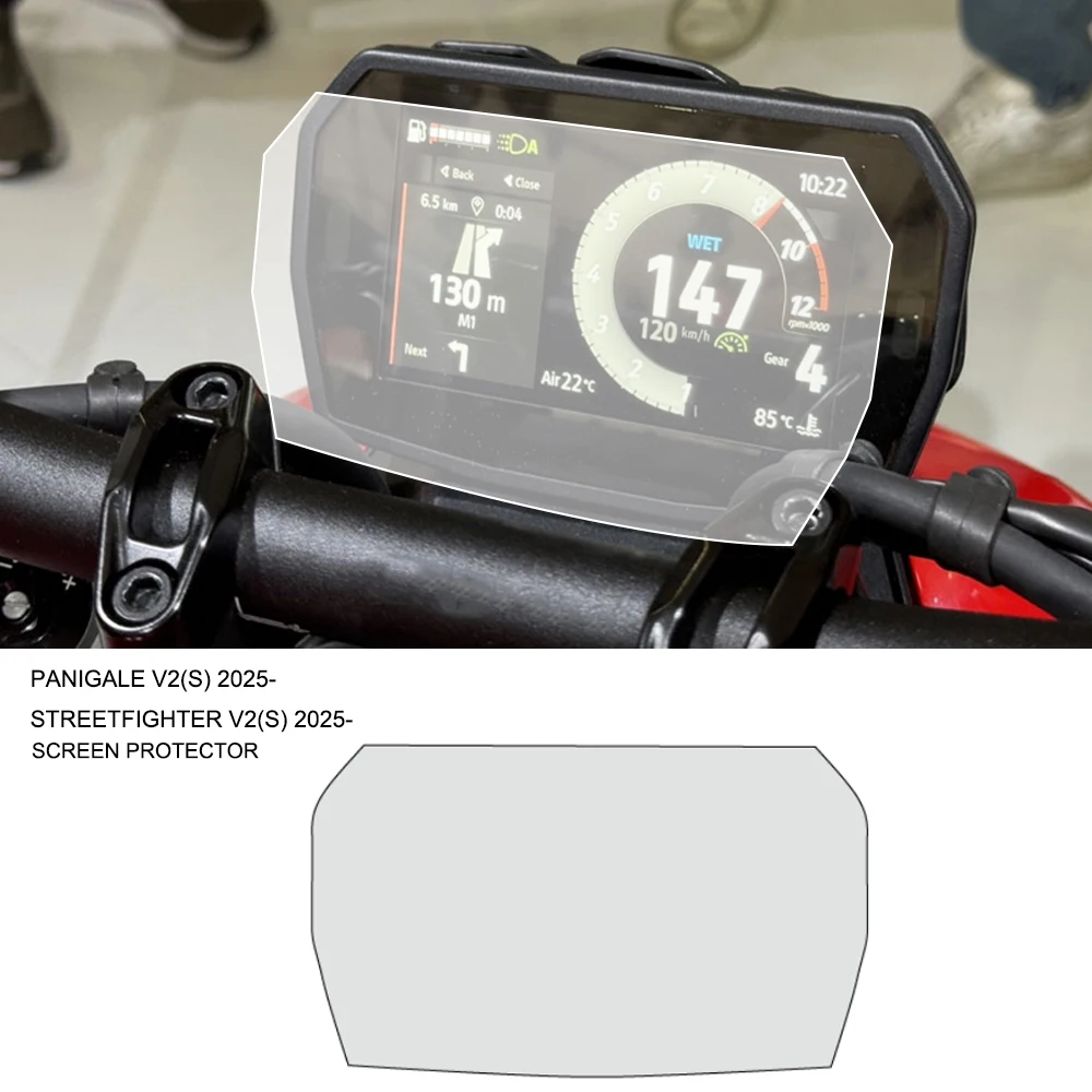 2025 Panigale V2/S Motorcycle Scratch Cluster Screen Dashboard Protection For Ducati Streetfighter V2/S 2025- Instrument Film