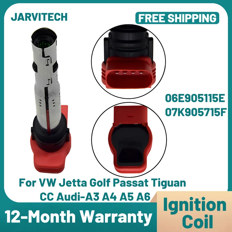 

Brand New Car Ignition Coil 06E905115E For VW Jetta Golf Passat Tiguan CC Audi A3/A4/A5/A6/A7/A8 R8 OEM 07K905715F 06E905115