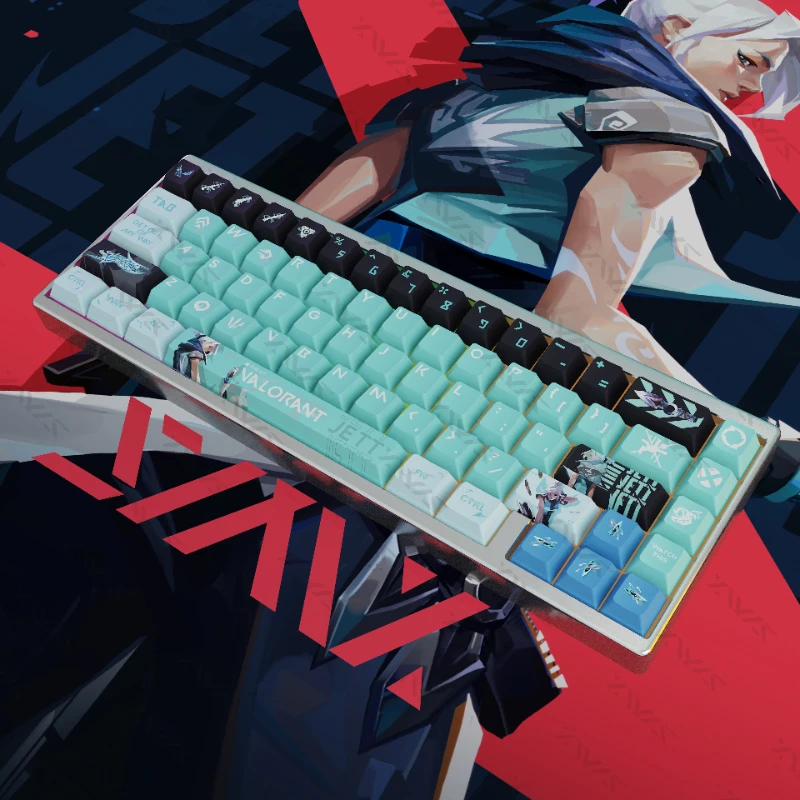 Valorant iso/kruidnagel toetsenbord Keycaps Cherry profiel Keycap PBT aangepaste gaming Key Caps voor mechanische toetsenborden accessoires geschenken