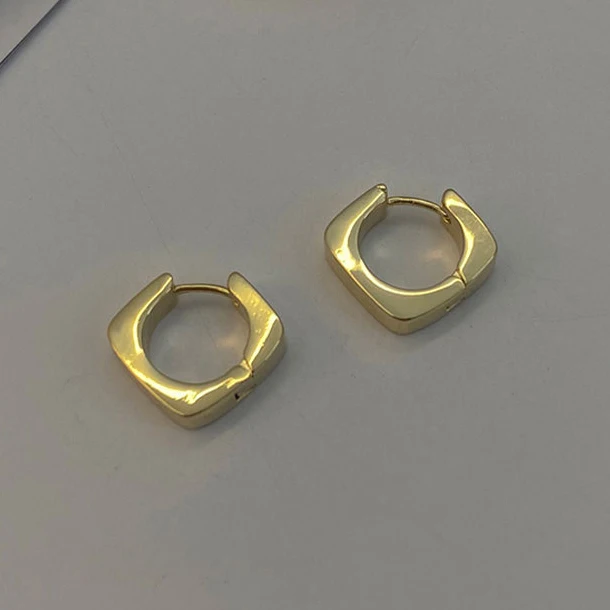 

Минималистичные квадратные серьги-кольца PONYKISS из серебра 925 пробы для женщин, модные геометрические Изящные ювелирные изделия, индивидуальные аксессуары